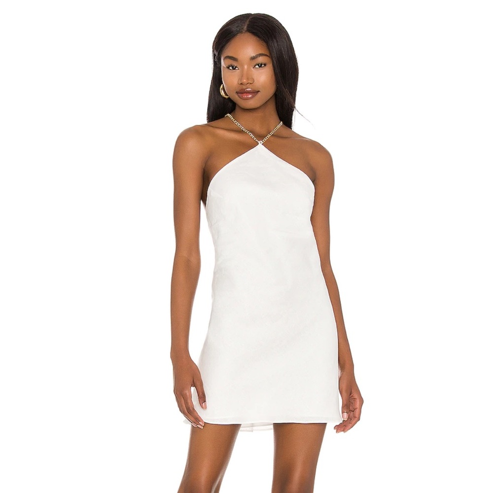Amanda Uprichard Claudia X Back Chain Dress